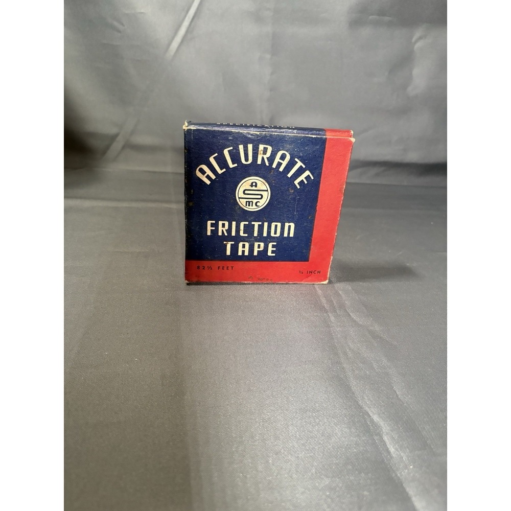 Vintage Accurate Friction Tape NOS June 1952 3/4"‎ Boxed Garage Automobilia Prop